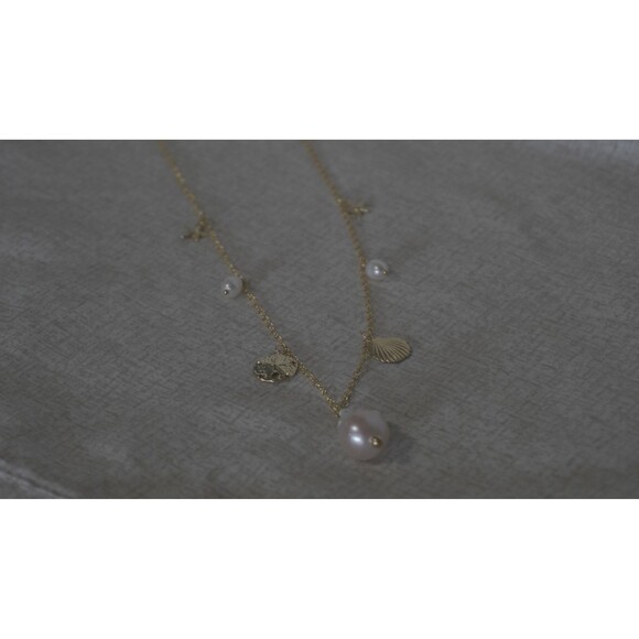 Freshwater Pearl Shell Pendant Necklace - Picture 3 of 6